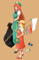 Rule 34 | 5girls, against glass, alternate eye color, ascot, bag, black hair, blonde hair, bow, braid, butterfly net, dress, drooling, face down, female focus, flandre scarlet, frills, from side, hair bow, hand net, hat, unworn hat, unworn headwear, holding, hong meiling, long hair, luna child, mary janes, mini person, minigirl, multiple girls, o o, red eyes, red hair, shamucchi, shoes, short hair, side ponytail, simple background, smile, star (symbol), star sapphire, sun hat, sunny milk, touhou, trapped, twin braids, twintails, wings