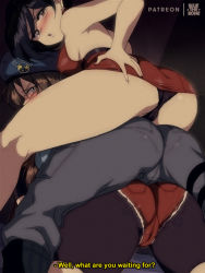 Rule 34 | 3girls, ada wong, ass, backless dress, backless outfit, bare legs, beret, black hair, black panties, bluethebone, blush, breasts, brown hair, cameltoe, capcom, claire redfield, cleft of venus, commentary, covered erect nipples, dress, english commentary, english text, hand on own ass, hat, highres, human stacking, jill valentine, pantyhose under shorts, looking at viewer, looking back, multiple girls, paid reward available, panties, pantyhose, red shorts, resident evil, resident evil 1, resident evil 2, resident evil 2 (remake), retro artstyle, short dress, short shorts, shorts, sideboob, stacking, take your pick, thighs, underwear