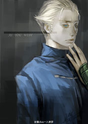 Rule 34 | 1boy, artist request, blonde hair, blue eyes, diarmuid ua duibhne (lancer) (fate), english text, fate/zero, fate (series), hair slicked back, hand on another&#039;s face, highres, kayneth archibald el-melloi, male focus, realistic