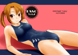 Rule 34 | 1girl, arena (company), brown eyes, brown hair, cameltoe, competition swimsuit, one-piece swimsuit, original, short hair, solo, swimsuit, tk4, twintails