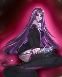 Rule 34 | blindfold, fate/stay night, fate (series), long hair, medusa (fate), medusa (rider) (fate), solo, tagme, very long hair