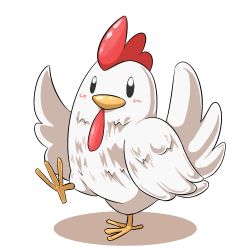 Rule 34 | animal focus, bird, blush, chicken, cucco, lowres, mihune, nintendo, no humans, simple background, solo, the legend of zelda, white background