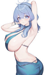 Rule 34 | ako (blue archive), ako (dress) (blue archive), armpits, backless dress, backless outfit, blue archive, bluemayo, breasts, butt crack, dress, jewelry, large breasts, looking at viewer, revealing clothes, sideboob, sideless dress