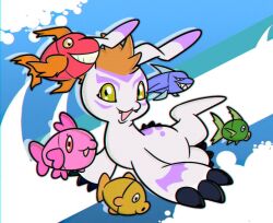 Rule 34 | claws, digimon, digimon (creature), fang, fish, gomamon, looking at viewer, open mouth