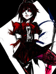 Rule 34 | amputee, argyle, argyle background, argyle clothes, asymmetrical wings, athisu, black thighhighs, blood, blood from mouth, blood in hair, blood on clothes, creepy, creepy eyes, double amputee, dress, guro, horror (theme), houjuu nue, injuried wings, injury, neck ribbon, polearm, red eyes, red pupils, ribbon, simple background, snake, solo, thighhighs, touhou, trident, weapon, wings, zettai ryouiki