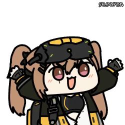 Rule 34 | 1girl, animated, animated gif, girls&#039; frontline, long hair, lowres, open mouth, scar, scar across eye, seseren, twintails, ump9 (girls&#039; frontline)