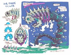 Rule 34 | concept art, dragon, dragon: marked for death, inti creates, monster, official art, skull, spikes, twin dragon (dmfd)