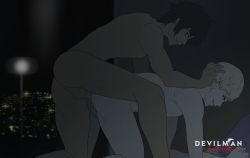 Rule 34 | 2boys, anal, ass, devilman, devilman crybaby, happy sex, highres, male focus, male penetrated, multiple boys, nude, sex, smile, window, yaoi