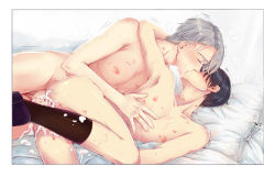 Rule 34 | 10s, 2boys, anal, cum, cum in ass, cumdrip, ejaculating while penetrated, ejaculation, highres, jewelry, katsuki yuuri, kiss, lying, male focus, male penetrated, missleung5, multiple boys, nude, ring, sex, socks, tagme, viktor nikiforov, yaoi, yuri!!! on ice