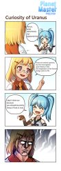 Rule 34 | blonde hair, blue hair, comic, glasses, hard-translated, planet, planet master, third-party edit, translated, twintails, uranus (planet), venus (planet)