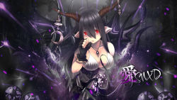 Rule 34 | 1girl, antenna hair, artist name, bare shoulders, black hair, breasts, crescent, danua, draph, dress, gloves, granblue fantasy, hair between eyes, highres, horn ornament, horns, jewelry, large breasts, long hair, looking at viewer, necklace, pointy ears, red eyes, solo, thumb sucking, white dress