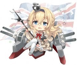 Rule 34 | 1girl, absurdres, bad id, bad pixiv id, blonde hair, blue eyes, braid, cannon, chibi, commission, corset, crown, dress, flower, french braid, garter straps, globus cruciger, highres, hizuki yayoi, kantai collection, long hair, long sleeves, mini crown, off-shoulder dress, off shoulder, pixiv commission, red flower, red rose, rigging, rose, scepter, solo, thighhighs, turret, union jack, warspite (kancolle), white dress, white thighhighs