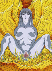 Rule 34 | breasts, censored, large breasts, life core unit, misumaru yurika, mosaic censoring, nadesico (kidou senkan nadesico), pussy, solo, spread legs, spread pussy