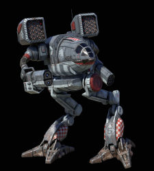 Rule 34 | 3d, arm cannon, battletech, black background, commentary, concept art, energy cannon, english commentary, fangs, highres, machinery, mad cat (battletech), mecha, missile pod, no humans, nose art, radio antenna, realistic, robot, roundel, science fiction, shark nose art, solo, vertexnormal, walker (robot), weapon, window, wolf