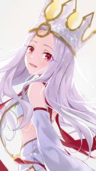 Rule 34 | artist request, child, crown, dress of heaven, fate/stay night, fate (series), heaven&#039;s feel, highres, illyasviel von einzbern, long eyelashes, long hair, navel, red eyes, silver hair, smile, spoilers, tagme