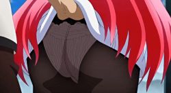 Rule 34 | animated, animated gif, ass, assisted exposure, breasts, clothes lift, clothes pull, hagiura aina, long hair, nipples, panties, panties under pantyhose, pantyhose, pantyhose pull, pink hair, sansha mendan, shirt lift, underwear