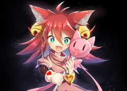 Rule 34 | 1girl, animal ears, bell, cat ears, fang, gloves, green eyes, mad mew mew, magical girl, pink hair, staff, undertale, white gloves