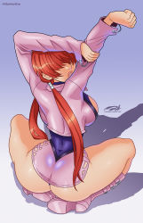 Rule 34 | 1girl, ass, backboob, breasts, highres, shermie (kof), solo, tagme, the king of fighters