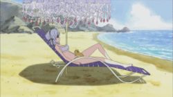 Rule 34 | 10s, 1girl, animal, animated, animated gif, arsene, beach, beach umbrella, bouncing breasts, breasts, cat, chair, chandelier, cliff, cloud, day, hair ornament, henriette mystere, jiggle, kamaboko (milky holmes), large breasts, lounge chair, lowres, non-web source, ocean, outdoors, screencap, shadow, shore, sky, slingshot swimsuit, solo, sunglasses, swimsuit, tantei opera milky holmes, umbrella, water