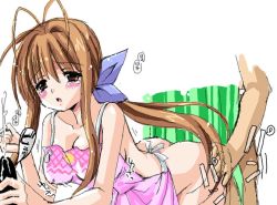 Rule 34 | 00s, 1boy, 1girl, antenna hair, apron, arched back, ass, blush, censored, clannad, cum, disembodied penis, doggystyle, ejaculation, furukawa sanae, group sex, hair ribbon, handjob, hetero, housewife, jpeg artifacts, mature female, naked apron, no panties, penis, ponytail, ribbon, sex, sex from behind, sidelocks, simple background, solo focus, tears, vaginal