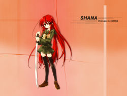 Rule 34 | 00s, red eyes, red hair, school uniform, serafuku, shakugan no shana, shana, sword, thighhighs, weapon