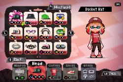 Rule 34 | 1girl, animated, animated gif, domino mask, english text, female focus, glasses, green eyes, hat, headphones, inkling player character, lowres, mask, nintendo, orange hair, pixel art, pointy ears, short hair, smile, solo, splatoon (series), suzi-hhh, tentacle hair, tentacles, text focus, weapon