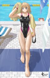 Rule 34 | cameltoe, competition swimsuit, high cut kingdom, nipples, nyanko batake, one-piece swimsuit, swimsuit