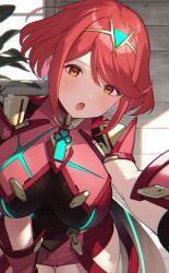 Rule 34 | breasts, kinagi (3307377), large breasts, pyra (xenoblade), red eyes, red hair, solo, xenoblade chronicles (series), xenoblade chronicles 2