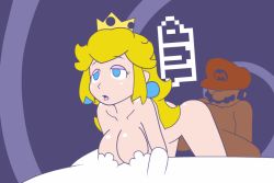Rule 34 | 1boy, 1girl, 1up, ahegao, animated, animated gif, ass, bouncing breasts, breasts, crown, doggystyle, earrings, facial hair, fucked silly, gameplay mechanics, hat, hetero, jewelry, long hair, mario, mario (series), minuspal, mustache, nintendo, nude, open mouth, orgasm, princess, princess peach, rolling eyes, sex, sex from behind, super mario bros. 1, text focus, tongue, tongue out