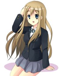 Rule 34 | blonde hair, blue eyes, k-on!, kotobuki tsumugi, long hair, school uniform, solo, transparent background, watariri rafu