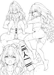 Rule 34 | 1boy, 1girl, aisaka taiga, ass, ass grab, bar censor, blush, bottomless, censored, closed eyes, commentary request, cross-section, erection, greyscale, hetero, highres, long hair, looking back, monochrome, multiple views, mushi024, no shoes, nose blush, open mouth, penis, reverse upright straddle, sailor collar, sailor shirt, school uniform, sex, sex from behind, shirt, simple background, solo focus, squatting, sweat, thighhighs, toradora!, torogao, vaginal, wavy hair