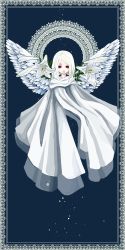 Rule 34 | 1girl, angel, flower, original, solo, sym (s-a), wings