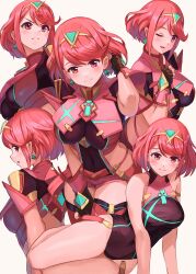 Rule 34 | 1girl, absurdres, breasts, chest jewel, highres, large breasts, pyra (pro swimmer) (xenoblade), pyra (xenoblade), red eyes, red hair, saburou (jako), simple background, solo, white background, xenoblade chronicles (series), xenoblade chronicles 2
