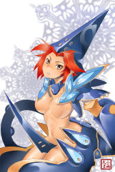 Rule 34 | 1girl, armor, breasts, kosame daizu, large breasts, red hair, short hair, solo