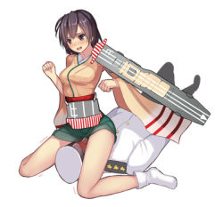 Rule 34 | 1boy, 1girl, blush, girl on top, kantai collection, lowres, lying, musyne xsk, sitting, sitting on face, sitting on person