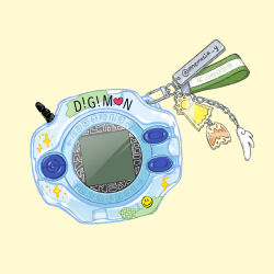 Rule 34 | charm (object), crests (digimon), digimon, digivice, heart, highres, no humans, smile, wings