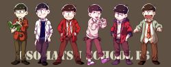 Rule 34 | 10s, 6+boys, bad id, bad twitter id, bespectacled, black hair, blazer, brothers, cardigan, f6 (osomatsu-san), glasses, hands in pockets, hands on own hips, heart, heart hands, heart in mouth, highres, hood, hoodie, jacket, jewelry, male focus, matsuno choromatsu, matsuno ichimatsu, matsuno jyushimatsu, matsuno karamatsu, matsuno osomatsu, matsuno todomatsu, multiple boys, necklace, necktie, one eye closed, osomatsu-kun, osomatsu-san, pants, pants rolled up, reading, school uniform, sextuplets, sheeeh!, siblings, sleeves pushed up, smile