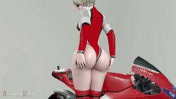 Rule 34 | 1boy, 1girl, 2b (nier:automata), 3d, 9s (nier:automata), almightypatty, android, animated, ass, ass focus, ass grab, ass shake, ass support, audible music, bare shoulders, blindfold, boots, bouncing ass, bouncing breasts, breasts, cleavage, cleavage cutout, clothing cutout, dancing, deep skin, from behind, from below, hairband, high heel boots, high heels, highres, huge ass, jiggle, large breasts, leotard, lower body, motor vehicle, motorcycle, nier:automata, nier (series), race queen, short hair, sound, square enix, thigh boots, thighhighs, thighs, thong leotard, video, white hair