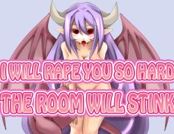 Rule 34 | alma elma, censored, convenient censoring, demon girl, horns, long hair, mon-musu quest!, monster girl, nude, pointy ears, purple hair, red eyes, demon girl, tail, tongue, very long hair, wings