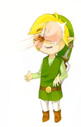 Rule 34 | 1boy, bad id, bad pixiv id, blonde hair, hat, in the face, link, nintendo, otton, pointy ears, pouch, shield, shield on back, sword, the legend of zelda, the legend of zelda: the wind waker, toon link, weapon