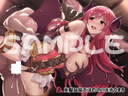 Rule 34 | 1girl, breasts, group sex, happy sex, horns, io (princess connect!), large breasts, lolita channel, long hair, multiple boys, nipples, penis, princess connect!, sample watermark, sex, surrounded by penises, tagme, vaginal, watermark, whoosaku, wings