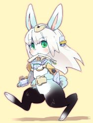 Rule 34 | rabbit, furry, green eyes, smile, utsubo (utb), white hair