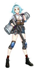 Rule 34 | 1119288552, 1girl, absurdres, assault rifle, boots, combat boots, denim, denim shorts, explosive, fingerless gloves, flashbang, girls&#039; frontline, gloves, grenade, gun, highres, holding, holding gun, holding weapon, knee pads, rifle, second-party source, short hair, shorts, solo, t91 (girls&#039; frontline), t91 assault rifle, transparent background, trigger discipline, weapon, weapon request, white background, yellow eyes
