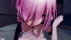 Rule 34 | 1boy, 1girl, 3d, afktl, animated, black gloves, bouncing breasts, breasts, cum, cum in mouth, ejaculation, elbow gloves, fate (series), fellatio, female pov, finger in another&#039;s mouth, fujimaru ritsuka (female), futa with female, futanari, futanari pov, gloves, hand on another&#039;s head, handjob, hands on own hips, head grab, interior, irrumatio, light purple hair, lying, mash kyrielight, medium breasts, mikumikudance (medium), multiple girls, nipples, on back, on bed, open mouth, oral, penis, penis grab, pov, puffy areolae, purple eyes, saliva, sound, teeth, thighs, tongue, tongue out, uncensored, video