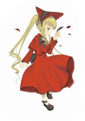 Rule 34 | 00s, blonde hair, feathers, ponytail, rozen maiden, shinku, solo, twintails