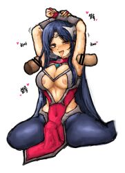 Rule 34 | 1girl, 2boys, armor, armpit sex, armpits, arms up, blue eyes, blue hair, blue leggings, blush, bracelet, breasts, breath, clenched hand, dot nose, double armpit sex, dress, drooling, feet out of frame, fingerless gloves, gloves, group sex, half-closed eyes, hetero, highres, irelia, jeom su, jewelry, large breasts, league of legends, leggings, long hair, looking at penis, looking to the side, mmf threesome, moaning, multiple boys, naughty face, navel, nipple slip, nipples, nose blush, open mouth, penis, red dress, red gloves, saliva, simple background, sitting, sleeveless, sleeveless dress, solo focus, threesome, tiara, tongue, tongue out, very long hair, wariza, white background