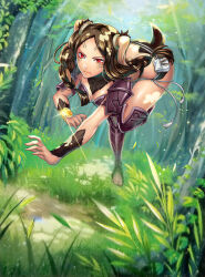Rule 34 | 1girl, animal ears, breasts, brown hair, fire emblem, fire emblem awakening, fire emblem cipher, grass, highres, large breasts, matsurika youko, nintendo, official art, panne (fire emblem), rabbit, rabbit ears, rabbit girl, rabbit tail, red eyes, tail, thighs, third-party source
