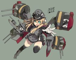Rule 34 | 10s, 1girl, anchor hair ornament, black thighhighs, blonde hair, blush, fbc, gloves, hair ornament, hat, kantai collection, long hair, long sleeves, looking at viewer, military, military uniform, open mouth, outstretched arm, outstretched hand, peaked cap, prinz eugen (kancolle), skirt, smile, solo, thighhighs, twintails, uniform, white gloves