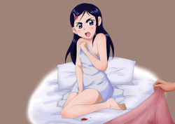 Rule 34 | 1girl, absurdres, blood, futari wa precure, highres, nude, on bed, precure, towel, yukishiro honoka