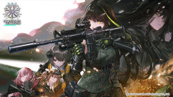 Rule 34 | 6+girls, ar-15, assault rifle, breasts, brown eyes, brown hair, character request, closed mouth, dress, girls&#039; frontline, gloves, goggles, goggles on head, green eyes, green hair, grey hair, gun, hair between eyes, hair ornament, hairclip, headphones, highres, holding, holding gun, holding weapon, isomer (girls&#039; frontline), isomer hivemind (girls&#039; frontline), jacket, jun (5455454541), long hair, looking at viewer, m4 carbine, m4a1 (girls&#039; frontline), m4a1 (mod3) (girls&#039; frontline), mod3 (girls&#039; frontline), multicolored hair, multiple girls, nyto (girls&#039; frontline), official art, one side up, open mouth, pink hair, ponytail, ribbon, rifle, scar, scar across eye, scar on face, sidelocks, st ar-15 (girls&#039; frontline), st ar-15 (mod3) (girls&#039; frontline), streaked hair, twintails, ump45 (girls&#039; frontline), ump45 (mod3) (girls&#039; frontline), ump9 (girls&#039; frontline), ump9 (mod3) (girls&#039; frontline), watermark, weapon, yellow eyes